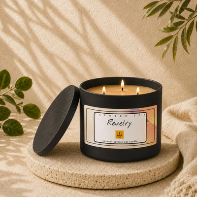 Revelry Coconut-Apricot Wax Candle
